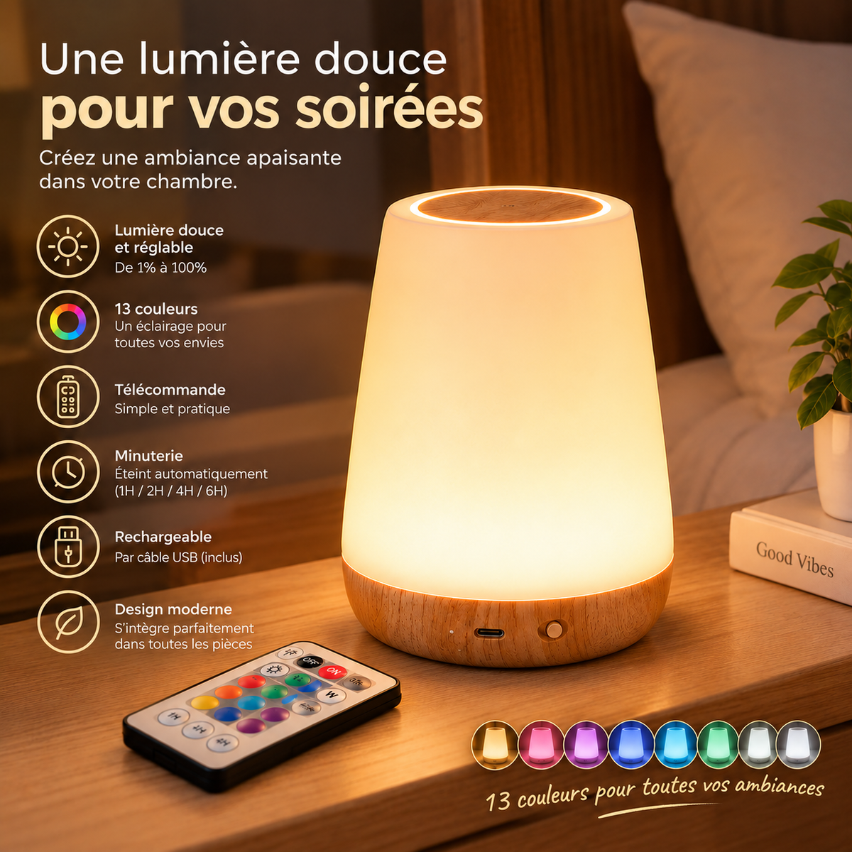 🌙 Lampe Veilleuse Connectée